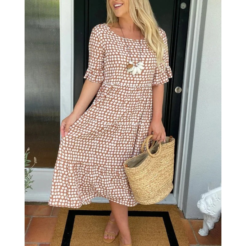 Claire | Stylish summer dress with polka dots