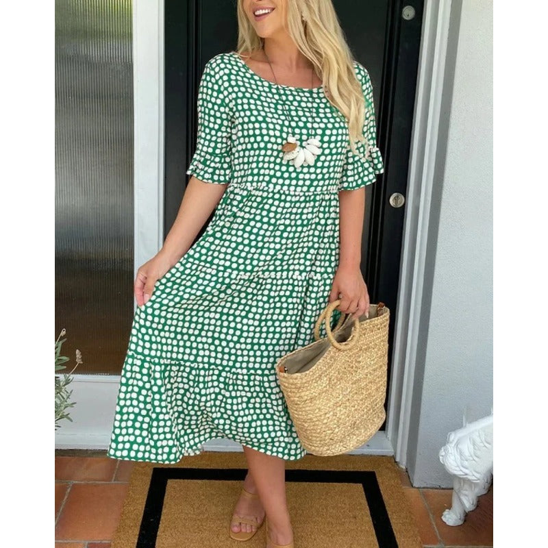 Claire | Stylish summer dress with polka dots